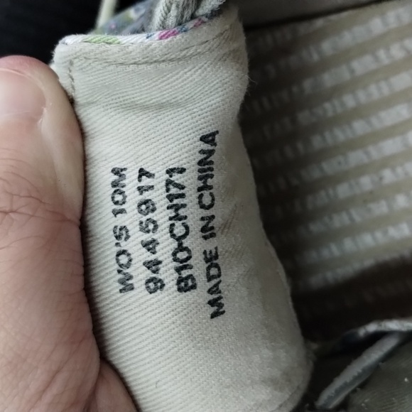 Sperry Top Sider Bahama Womens 10 Boat Shoe Blue/Purple Floral Canvas Loafers - Picture 8 of 9